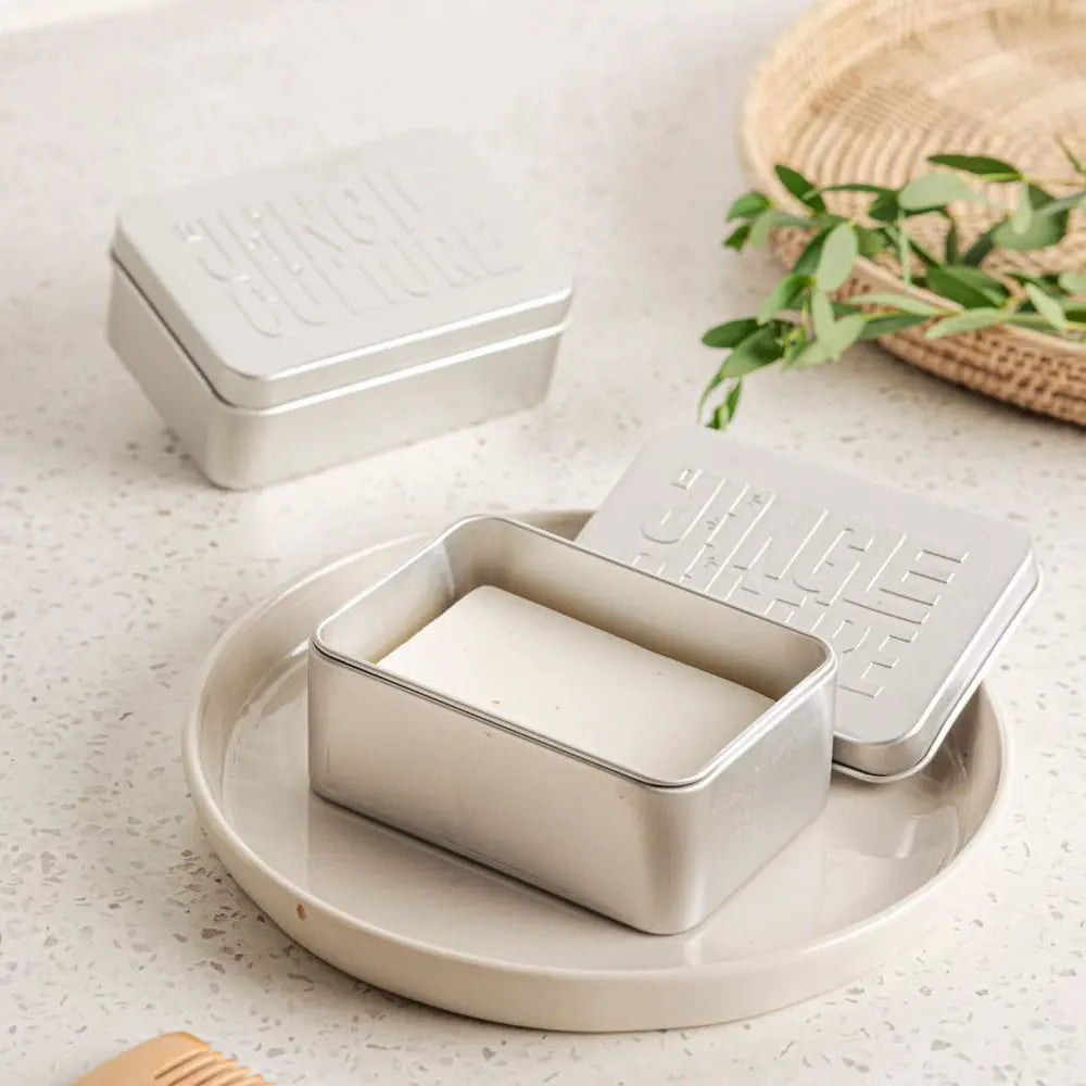 Travel Soap Tin | Metal Soap Container (w/ Drip Tray)